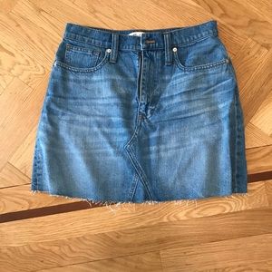Madewell mini jean skirt
